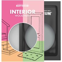 Rust-Oleum Grey Gloss Interior Wood Paint - Mid-Anthracite 10ml