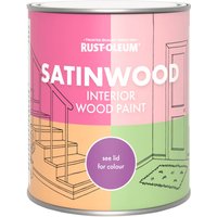 Rust-Oleum Blue Satinwood Interior Wood Paint - Hush 750ml