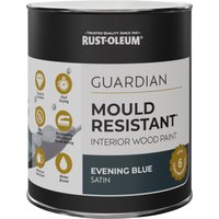 Guardian Mould Resistant Blue Satinwood Interior Wood Paint - Evening Blue 750ml