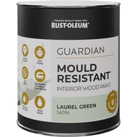 Guardian Mould Resistant Green Satinwood Interior Wood Paint - Laurel Green 750ml