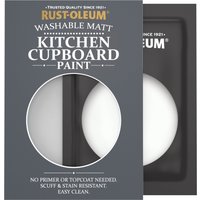 Rust-Oleum White Matt Finish Kitchen Cupboard Paint - Moonstone 10ml