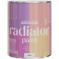 Rust-Oleum Black Matt Radiator Paint - Black Sand 750ml