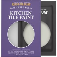Rust-Oleum Grey Satin Kitchen Tile Paint - Tyne Fog 10ml
