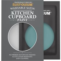 Rust-Oleum Green Satin Finish Kitchen Cupboard Paint - Peacock Suit 10ml
