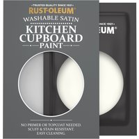 Rust-Oleum White Satin Finish Kitchen Cupboard Paint - Porcelain 10ml