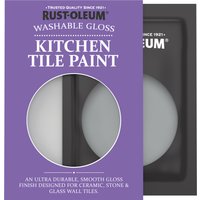 Rust-Oleum Grey Gloss Kitchen Tile Paint - Mid Anthracite 10ml