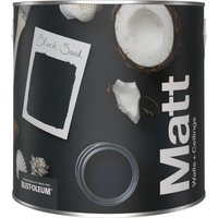 Rust-Oleum Washable Black Matt Wall Paint - Black Sand 2.5L
