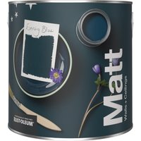 Rust-Oleum Washable Blue Matt Wall Paint - Evening Blue 2.5L