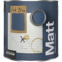Rust-Oleum Washable Blue Matt Wall Paint - Ink Blue 2.5L