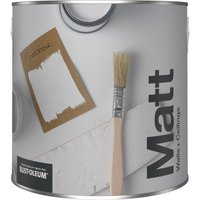Rust-Oleum Washable White Matt Wall Paint - Moonstone 2.5L