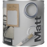 Rust-Oleum Washable Grey Matt Wall Paint - Tyne Fog 2.5L