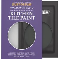 Rust-Oleum Black Matt Kitchen Tile Paint - Natural Charcoal 10ml