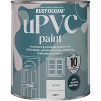 Rust-Oleum White Matt uPVC Paint - Cotton White 750ml