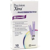 Abbott Laboratories Precision XtraEnd/Top Fill Blood Ketone Strip, 1-1/2?L Blood Sample Size, 10 sec Test Time