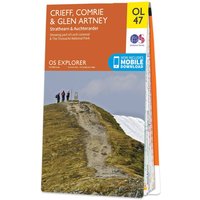 Ordnance Survey OS Map of Crieff, Comrie & Glen Artney: Explorer OL47