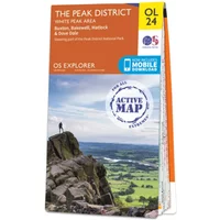 Ordnance Survey OS Map of The Peak District - White Peak Area: Explorer OL24 - Weatherproof