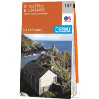 Ordnance Survey OS Map of St Austell & Liskeard: Explorer 107