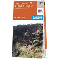 Ordnance Survey OS Map of Shepton Mallet & Mendip Hills East: Explorer 142 - Standard