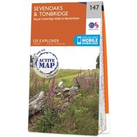Ordnance Survey OS Map of Sevenoaks & Tonbridge: Explorer 147 - Weatherproof