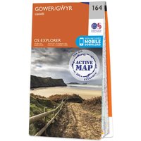 Ordnance Survey OS Map of Gower: Explorer 164 - Weatherproof