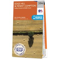 Ordnance Survey OS Map of Edge Hill & Fenny Compton: Explorer 206 - Weatherproof - 2 1/2 Inch To 1 Mile 1:25 000 Scale