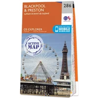 Ordnance Survey OS Map of Blackpool & Preston: Explorer 286