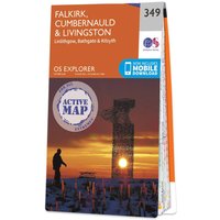 Ordnance Survey OS Map of Falkirk, Cumbernauld & Livingston: Explorer 349