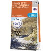 Ordnance Survey OS Map of Monadhliath Mountains North & Strathdearn: Explorer 417