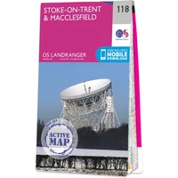 Ordnance Survey OS Map of Stoke-on-trent & Macclesfield: Landranger 118