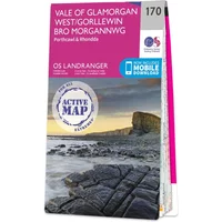 Ordnance Survey OS Map of Vale of Glamorgan West: Landranger 170
