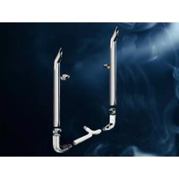 ROADWORKS BOILMAKER TOP EXHAUST KIT WITH ELBOWS FOR PETERBILT 379 AND 389 GLIDER
