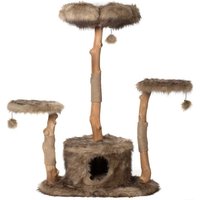 LeeNee Triple Perch Wood and Woven Cat Tree Brown