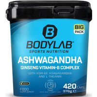 BIG PACK Ashwagandha Ginseng Vitamin-B Complex (420 Kapseln) — Bild 1