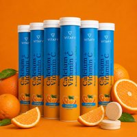 Calcium + Vitamin C - Orange (20 Brausetabletten) - 6er Pack — Bild 1