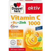 Vitamin C 1000 + D3 + Zink Depot (30 Tabletten) — Bild 1