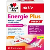 Energie Plus Koffein + Taurin + B-Vitamine Direct (20 Portionsbeutel) — Bild 1