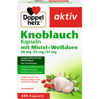 Knoblauch Kapseln mit Misteln + Weißdorn + Vitamin B1 (480 Kapseln) — Bild 1
