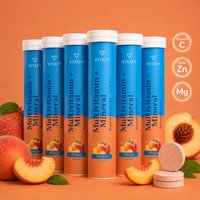 Multivitamin + Mineral - Pfirsich (20 Brausetabletten) - 6er Pack — Bild 1