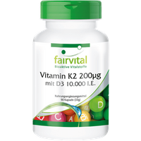 Vitamin K2 200µg mit D3 10000 I.E. (90 Kapseln) — Bild 1