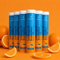 Vitamin B Komplex - Orange (20 Brausetabletten) - 6er Pack — Bild 1