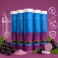 Vitamin C + Zink - Cassis (20 Brausetabletten) - 6er Pack — Bild 1
