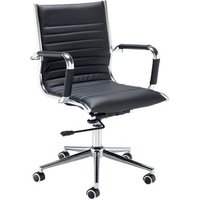 Click to view product details and reviews for Bari Medium Back Executive Chair Black Faux Leather. Click to view product details and reviews for Bari Medium Back Executive Chair Black Faux Leather.
