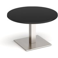 Click to view product details and reviews for Brescia Circular Coffee Table With Flat Square Brushed Steel Base 800mm Black. Click to view product details and reviews for Brescia Circular Coffee Table With Flat Square Brushed Steel Base 800mm Black.
