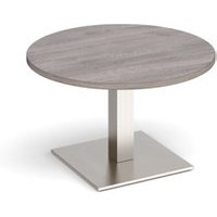 Click to view product details and reviews for Brescia Circular Coffee Table With Flat Square Brushed Steel Base 800mm Grey Oak. Click to view product details and reviews for Brescia Circular Coffee Table With Flat Square Brushed Steel Base 800mm Grey Oak.