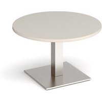 Click to view product details and reviews for Brescia Circular Coffee Table With Flat Square Brushed Steel Base 800mm Light Grey. Click to view product details and reviews for Brescia Circular Coffee Table With Flat Square Brushed Steel Base 800mm Light Grey.