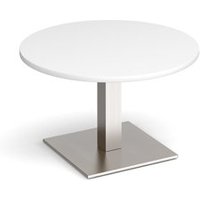Click to view product details and reviews for Brescia Circular Coffee Table With Flat Square Brushed Steel Base 800mm White. Click to view product details and reviews for Brescia Circular Coffee Table With Flat Square Brushed Steel Base 800mm White.