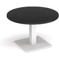 Click to view product details and reviews for Brescia Circular Coffee Table With Flat Square White Base 800mm Black. Click to view product details and reviews for Brescia Circular Coffee Table With Flat Square White Base 800mm Black.