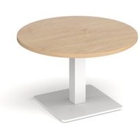 Click to view product details and reviews for Brescia Circular Coffee Table With Flat Square White Base 800mm Kendal Oak. Click to view product details and reviews for Brescia Circular Coffee Table With Flat Square White Base 800mm Kendal Oak.
