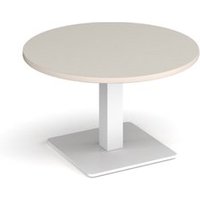 Click to view product details and reviews for Brescia Circular Coffee Table With Flat Square White Base 800mm Light Grey. Click to view product details and reviews for Brescia Circular Coffee Table With Flat Square White Base 800mm Light Grey.