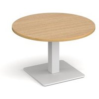 Click to view product details and reviews for Brescia Circular Coffee Table With Flat Square White Base 800mm Oak. Click to view product details and reviews for Brescia Circular Coffee Table With Flat Square White Base 800mm Oak.